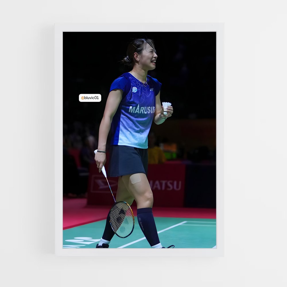 Poster Yuki fukushima gracieux – affiche Badminton (vue 3)